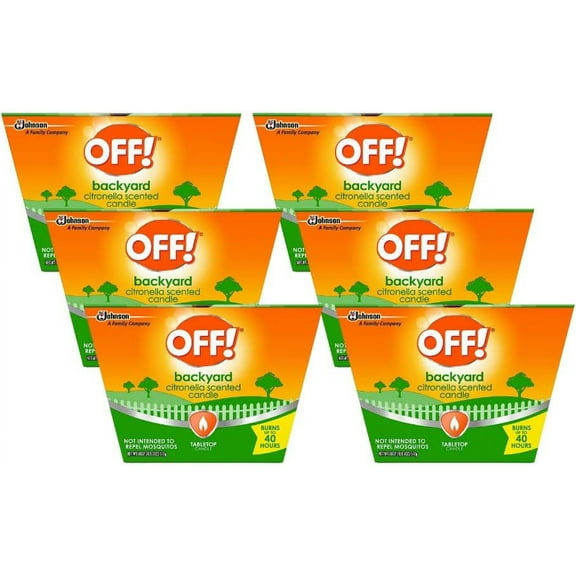 OFF! Citronella Tabletop Scented Candle, 18 oz (6-Pack)