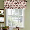 thumbnail image 3 of Cowboy Christmas Curtain Valances for Windows, Kitchen Valance Window Treatments Panel 2 Pack, Western Santa Xmas Winter Red Rod Pocket Short Curtains for Bathroom Bedroom 42 x 18 Inch, 3 of 8