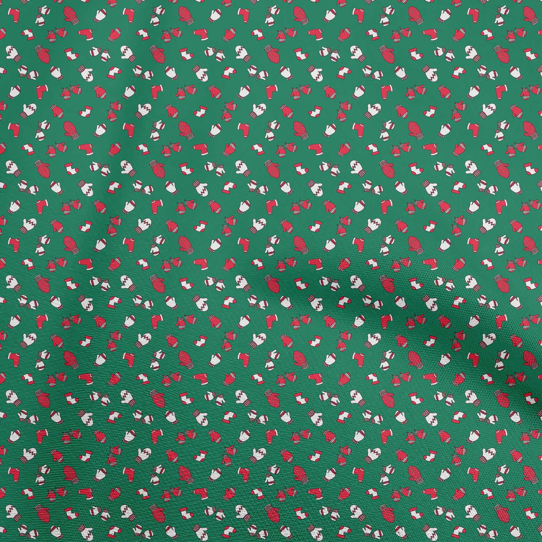 oneOone Viscose Chiffon Green Fabric Christmas Quilting Supplies Print Sewing Fabric By The Yard 42 Inch Wide