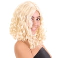 thumbnail image 6 of Adult Women's Medium Length Halloween Cosplay Blonde Princess of the Castle Costume Wig, 6 of 10