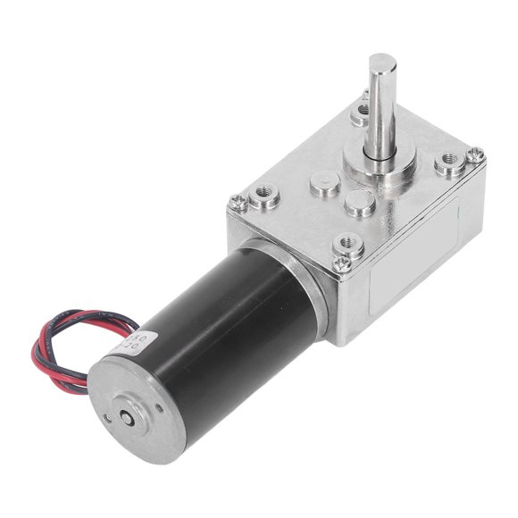 Moteur à engrenage à vis sans fin Moteur à engrenages à courant continu Petit Moteur de réduction de vitesse à vis sans fin à turbine réversible à grande torsion de 18W DC12V(05 tr/min)