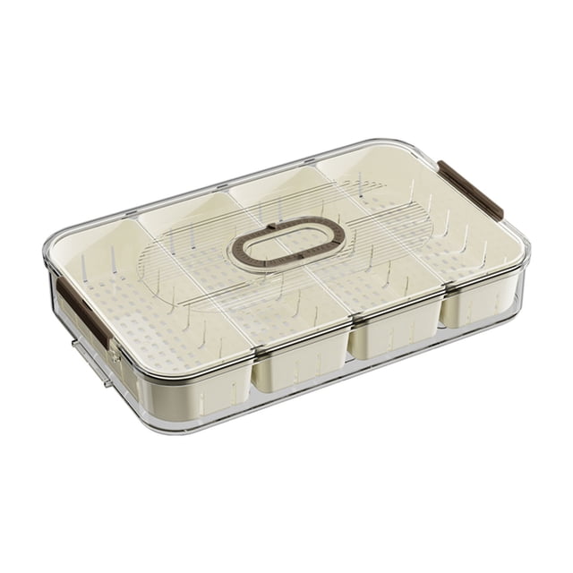 Leodye 1PCS Seasoning Packaging Storage Box Kitchen Spice Storage Box Portable Sealed Fresh Keeping Box Transparent with Lid Seasoning Box -13.39 × 8.39 × 2.36 IN