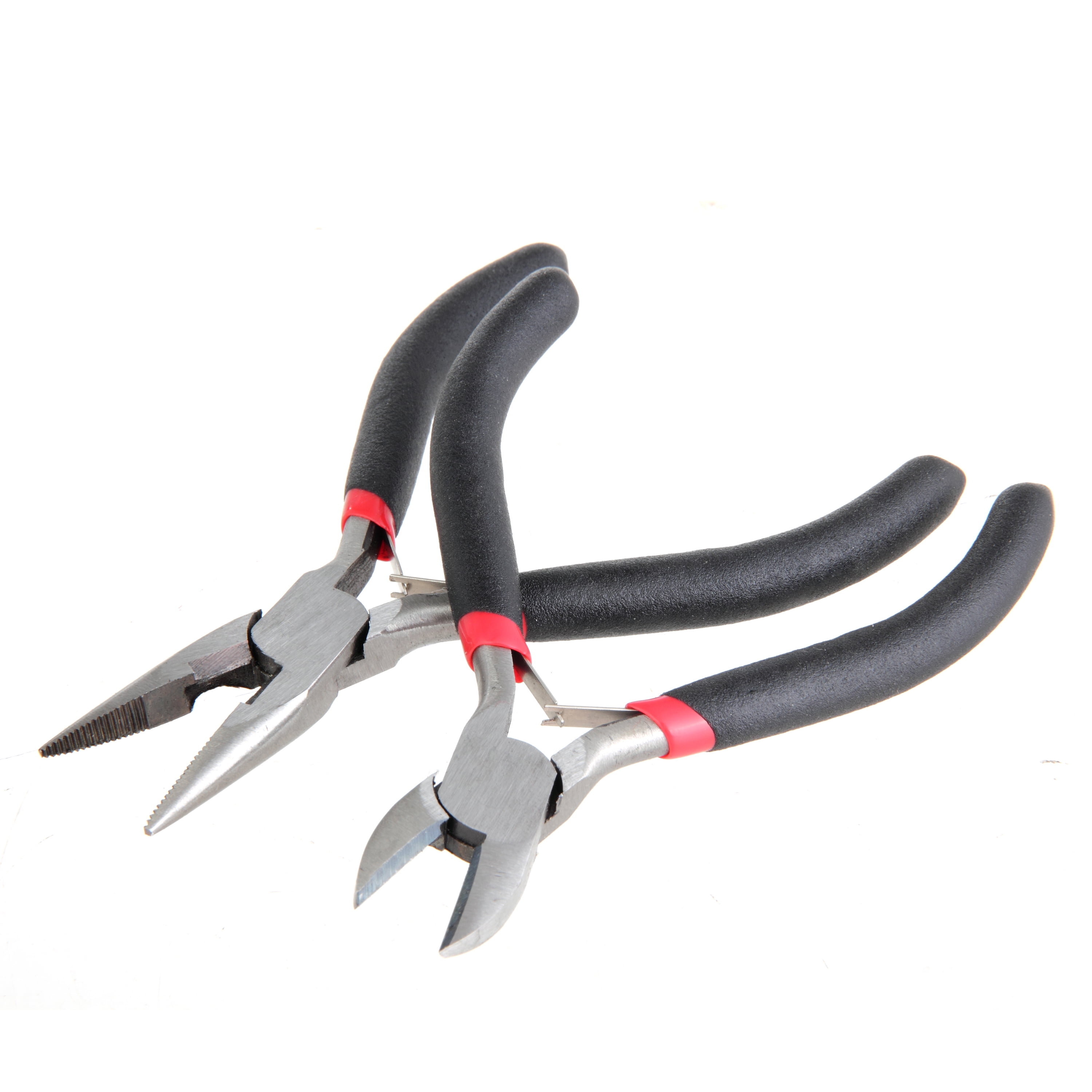 HYPER TOUGH 5-Piece Mini Pliers Set w/ pouch heavy duty steel with nonslip  grip