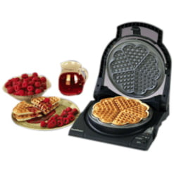 ChefsChoice 840B WafflePro Taste/Texture Select Nonstick Classic Belgian Waffle Maker with Unique Quad Baking System and Easy Clean Overflow Channel Black 4-Slice 