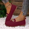 thumbnail image 2 of YLYL Women's Penny Loafers Metal Buckle Low Heel Comfortable Casual Dressy Slip on Walking Driving Flat Shoes, 2 of 9