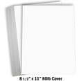 thumbnail image 4 of Hamilco White Cardstock Thick Paper  8 1/2 x 11" Blank Heavy Weight 80 lb Cover Card Stock - for Brochure Award and Stationery Printing - 100 Pack Bright, 4 of 7