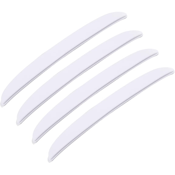 12Pcs White Anti-Collision Patch Bumper Guard Strip Anti-Scratch Guards Protection Stickers Trim Universal for Cars SUV Pickup Truck Bicycle Chevy Car Side Door Edge 128x11x6mm White DIY