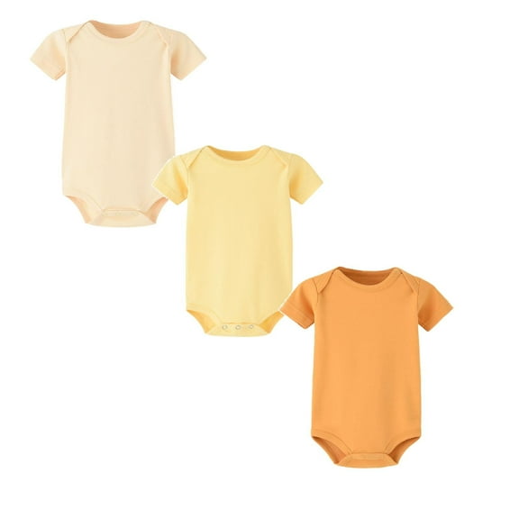 Infant Baby Outfits For Girls Solid Color Baby Girl Summer Short sleeve Baby Clothing 6M Girl Clothes Cute Boy Girl Clothing