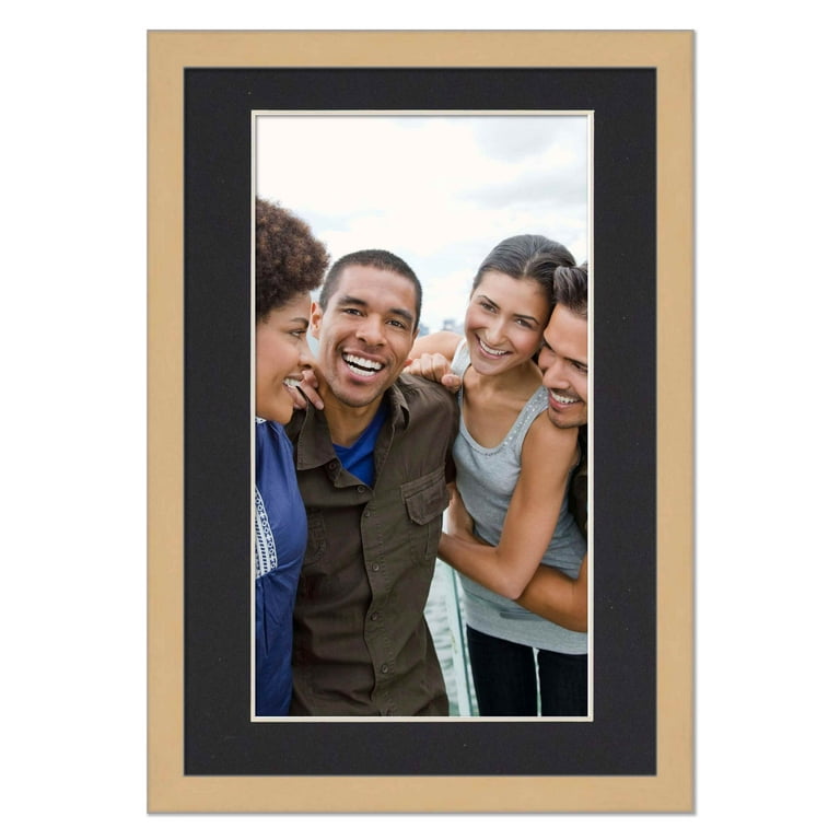 15x21 Frame Natural With Black Picture Mat For 15x21 Photo