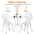 Topeakmart 3 Piece Aluminium Patio Bistro Table and Chairs Set Outdoor
