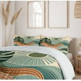 thumbnail image 5 of Ambesonne Monstera Duvet Cover Set, Abstract Landscape Boho, Queen, Evergreen Pale Seafoam, 5 of 6