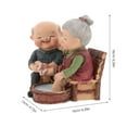 thumbnail image 2 of WHAMVOX  Resin Couple Figurines Anniversary Wedding Cake Topper Elder Elderly, 2 of 8