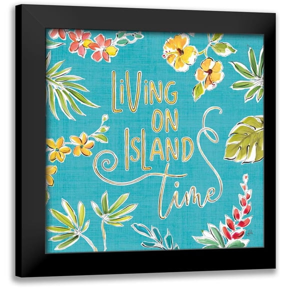 Brissonnet, Daphne 12x12 Black Modern Framed Museum Art Print Titled - Tropical Oasis VI