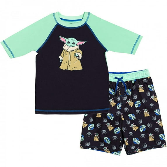 Star Wars The Mandalorian The Child Grogu 2-Piece Swimwear Set-Size 5-6