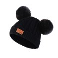 thumbnail image 1 of Minnieouse Bufanda Bebé Invierno Cálido Kit Beanie Cap Elasticidad Protector Térmico Clima Frío Suministros de Calor Sellado Versátil Sombreros bola de color negro, 1 of 6
