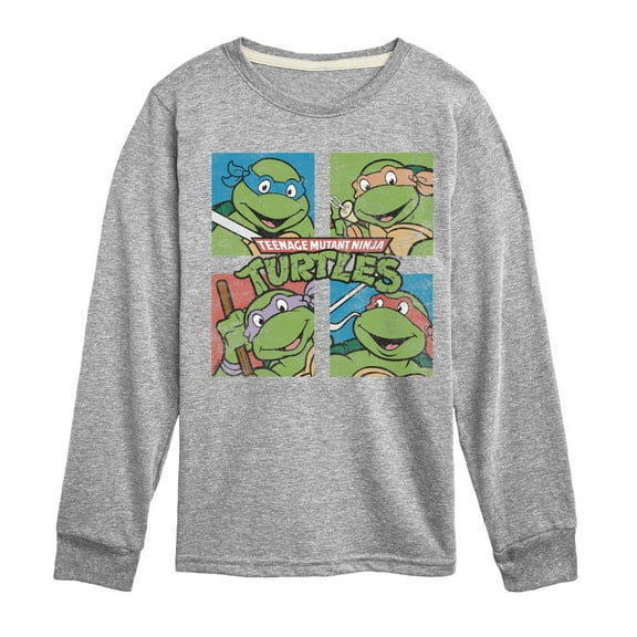 Teenage Muntant Ninja Turtles - Grid - Toddler And Youth Long Sleeve Graphic T-Shirt