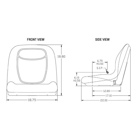 Track Fork Kit - New Camo HIGH BACK SEAT w/ Slide Track Kit for Case Forklift Fork Lift Truck by The ROP Shop