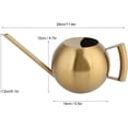 thumbnail image 4 of Sprinkle Stainless Steel Watering can Pot 1000ml(Golden) Golden -, 4 of 8