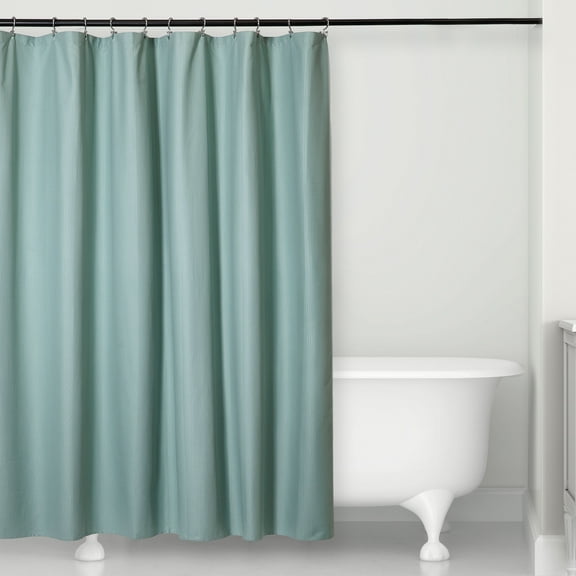 Microdry Luxury Water-Repellent Fabric Embossed Shower Curtain Liner for Bathroom, 72" x 72", Aquifer