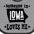 thumbnail image 4 of Inktastic Someone in Iowa Loves Me Souvenir Boys or Girls Baby Bib, 4 of 4