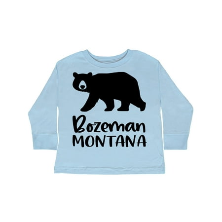 

Inktastic Bozeman Montana Black Bear Silhouette Gift Toddler Boy or Toddler Girl Long Sleeve T-Shirt