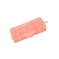 thumbnail image 1 of 10 Grid Plastic Jewelry Removable Storage Box Beads Earring Brooch False Container Orange, 1 of 9
