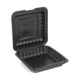 thumbnail image 3 of Northlight 150-Count Single Compartment Hinged Black Meal Prep/Take Out Containers - 9", 3 of 7