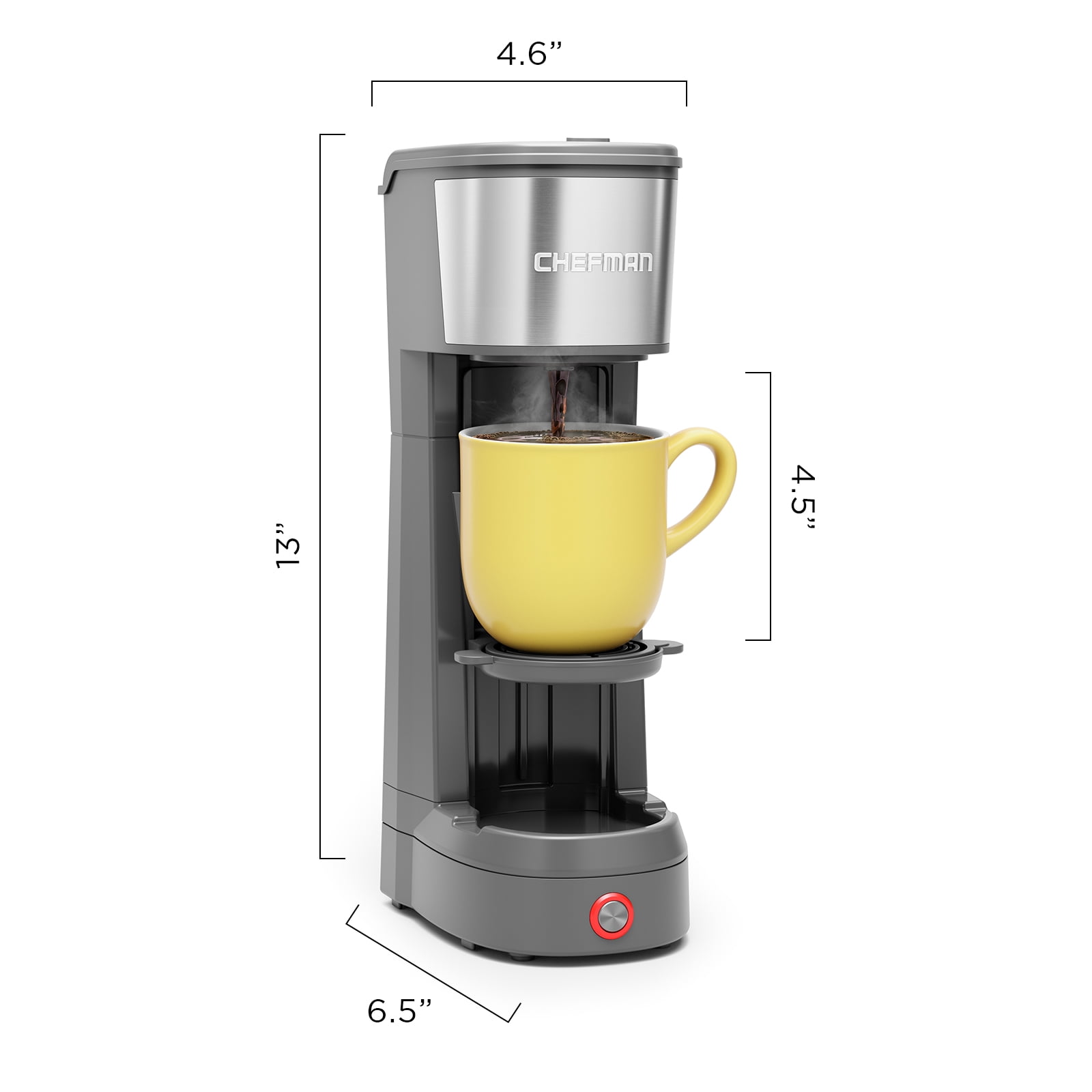 Chefman InstaCoffee Max, Brew Fresh Grounds or K-Cups With a  display picture 1