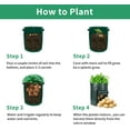thumbnail image 4 of Xiao Hua Bolsas para cultivo de papas (5 galones, 8 unidades), bolsas para plantar papas, tomates, zanahorias y otras verduras, resistentes y gruesas, con ventana y asas (verde oscuro), 4 of 5