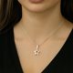 thumbnail image 4 of Collar De Estrella Mitad De Zirconias Para Mujer Plata 925 Plateado, 4 of 5