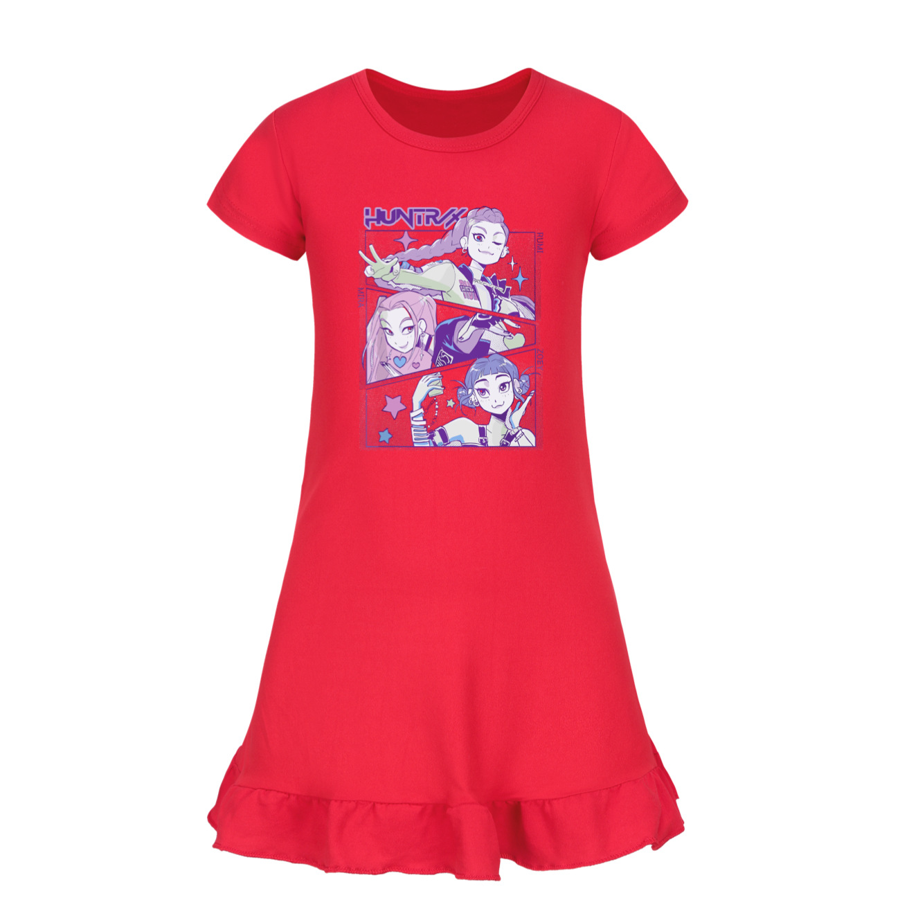 Robe Chemise Pour Fille Motif K-Pop Demon Hunters - Tenue Décontractée Maison, Fête Anniversaire | Taille 2-12 Ans - 3
