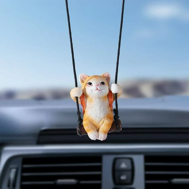 Resina Fragancia Gato Coche Colgante Artesanía Adornos Colgantes Decoración Interior (Naranja) Sywqhk Accesorios para autos y motos