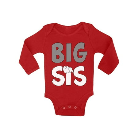 

Awkward Styles Baby Announcement Baby Romper Cat Bodysuit for Girls Big Sis One Piece Pregnancy Reveal Bodysuit Long Sleeve Big Sis Romper Big Sister Romper Pregnancy Announcement One Piece Top