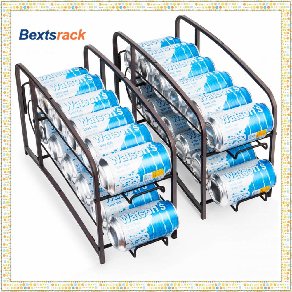 Bextsrack 2 PCs Can Holder For Refrigerator Drink Can Organizer For