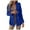 Blue, variant on BangWanChi Blazers for Women Business Casual Women's Summer Fashion Solid Color Slim Long Sleeve Double Breasted Suit Small Jacket
