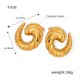 thumbnail image 4 of Pendientes roscados en forma de cuerno, pendientes de acero de titanio irregulares, modernos y versátiles, dorados, 4 of 5