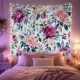 thumbnail image 2 of Lush Peonies with Berries and Leaves Against a White Background, Romantic Watercolor for Flower Lovers, Botanical Wall Art, Mother's Day Gift Tapestry Wall Hanging for Bedroom and Living Room, 2 of 6