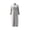 Gray, variant on Women's Zip-Up Long Sleeve Sleep Robes Fall Stand Collar Mid-Length Loungewear Shower Soft House Robes S-3XL