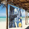 thumbnail image 2 of Ryvnso Wolf in Night Sky Oil Paint Oversized Beach Towel Microfiber Bath Blankets Swimming Fitness 37" x 74", 2 of 5