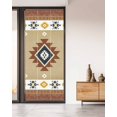 thumbnail image 3 of Southwest Geometric Window Privacy Film Bohemian Tribal Style Khaki Decorative Glass Window Film UV Blocking Static Cling Non-Adhesive Sticker Covering for Home Door 35.4x78.7 inches, 3 of 8