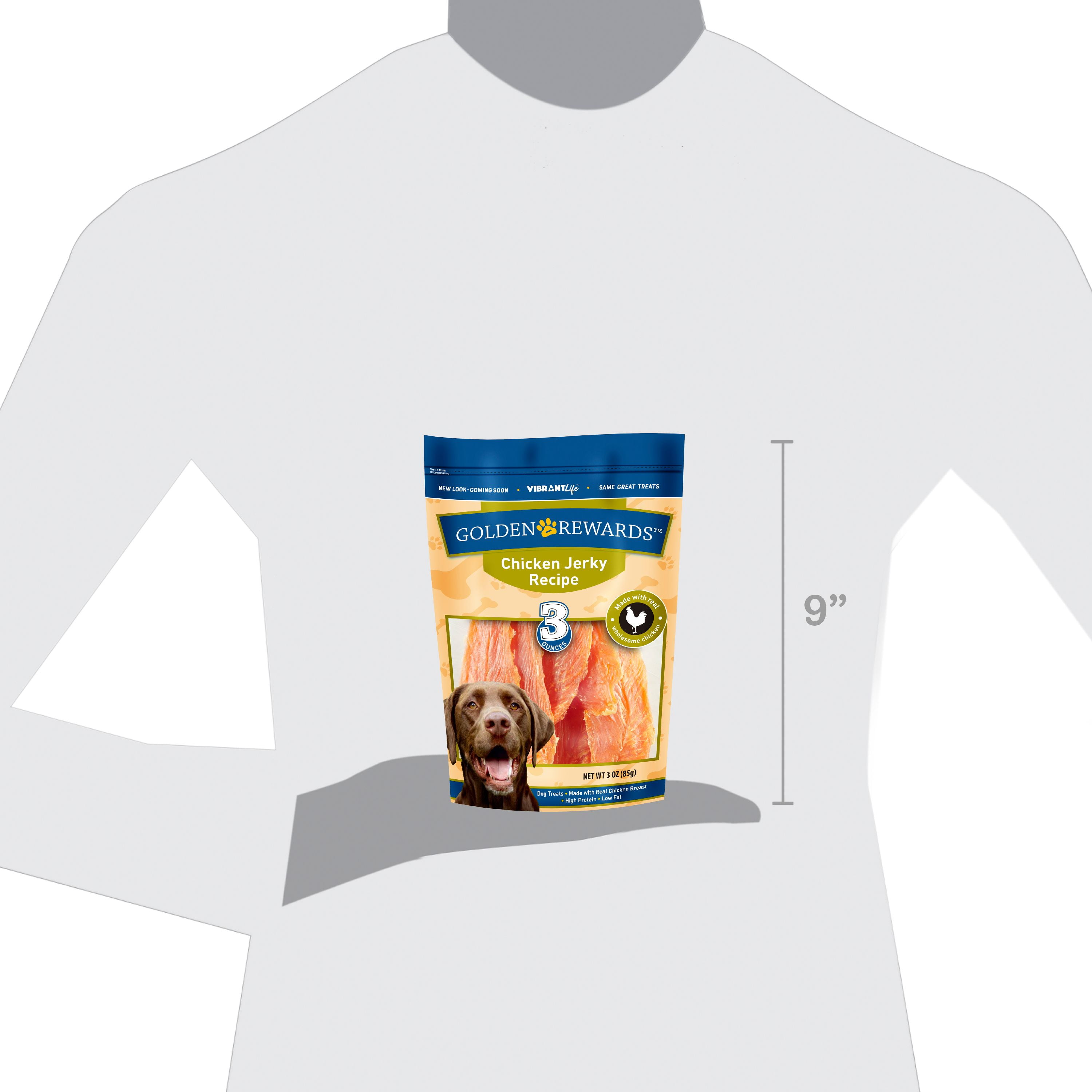 Golden Rewards Jerky Recipe Dog Treats, Chicken, 3 oz