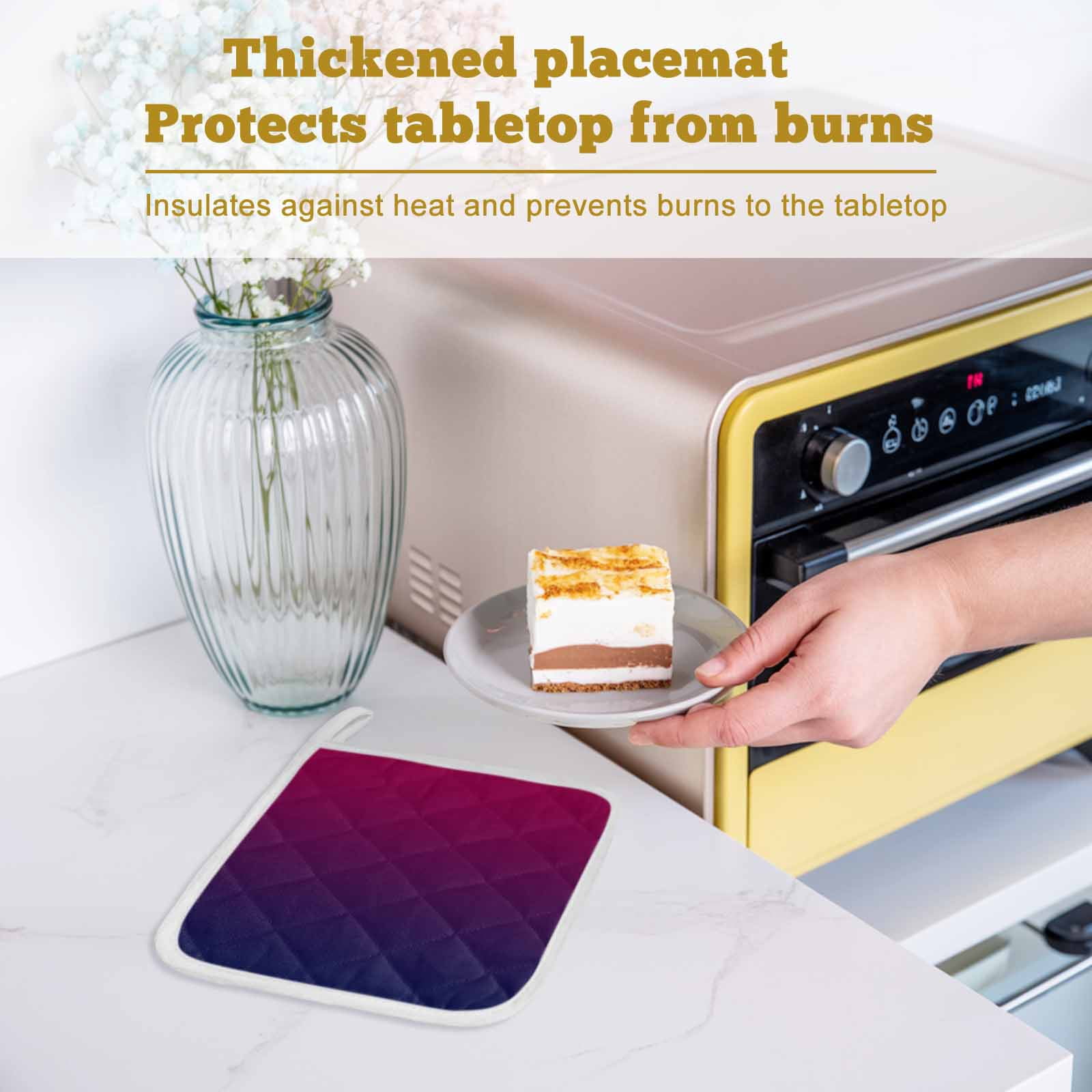 Red Black Ombre Pot Holders for Kitchen Heatproof Potholder, 5 Pack Modern Abstract Art Aesthetics Hot Pads Multipurpose Oven Pads Cloth Potholders Trivet for Cooking Baking