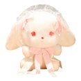 thumbnail image 3 of Figura de peluche de conejo Hugo 9,84 pulgadas Cinta de puntos rosas, 3 of 10