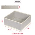 thumbnail image 2 of Diommell Caja De Almacenamiento De Tela Plegable Armario Cómoda Organizador De Cajones Cestas De Tela Contenedores Contenedores Divisor Para Ropa Ropa Interior Sujetadores Calcetines Ropa Juego De 4 G, 2 of 5