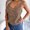 Coffee, variant on ZOELNIC Womens Tank Tops Crew Neck Spring Summer Camisole Metal Buckle Straps Cami Top Sleeveless Knitted Shirt, S