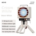 thumbnail image 2 of Searchlight Desktop Fan 5000mAh Rechargeable, 11 Lighting Modes USB Portable Desk Fan with Stepless Speed Control & Adjustable Angle, Quiet Personal Cooling Fan for Office Home Study, 2 of 7