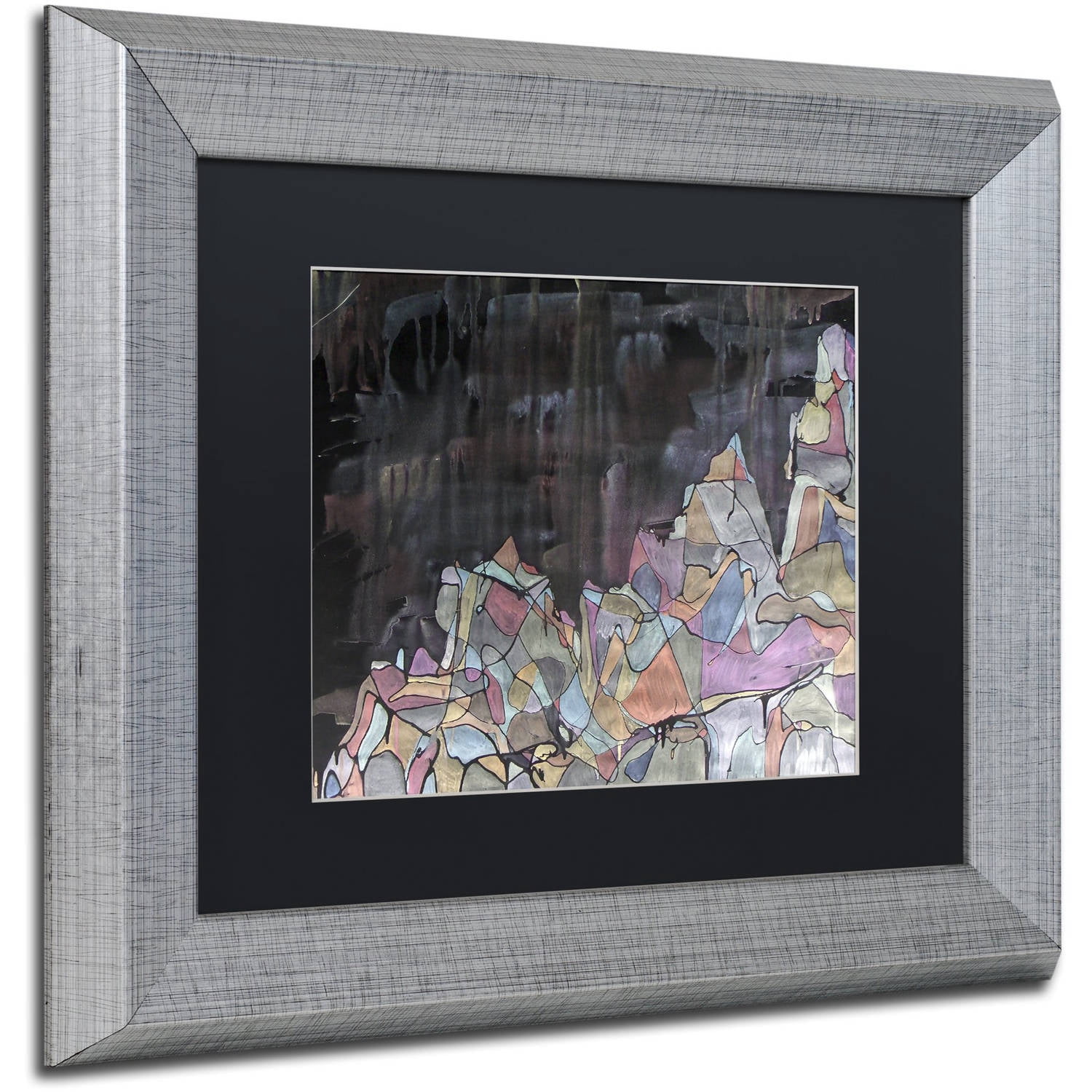 Trademark Fine Art "Galdhopiggen" Canvas Art by Lauren Moss Black Matte, Silver Frame
