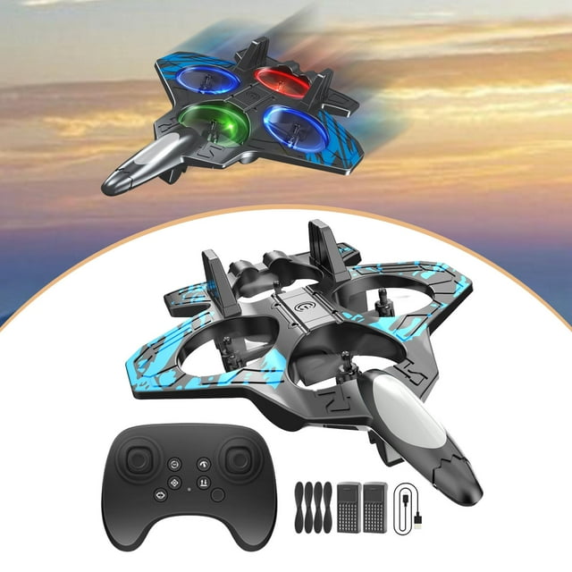 Avión planeador RC para niños con control remoto inteligente, fácil de volar, juguete de avión con de 360 degree, ideal para fiestas infantiles. azul