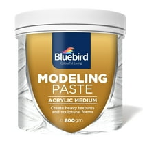 Bluebird Professional Thick Modeling Paste 571ML / 28.2Oz - High Density, Acrylic Medium - for Texture and Thickness, Dimension Additive (White, 28.2 Oz / 800GM)