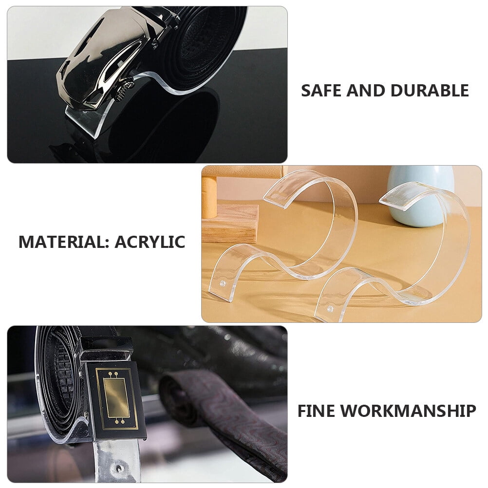 HOMEMAXS Belt Display Stand SShaped Acrylic for Store and Home Use Transparent Material High Quality